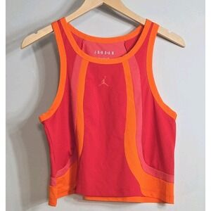Jordan Jump Mesh Tank Women's Size L Color: Fire Red/Safety Orange/Lobster Sport